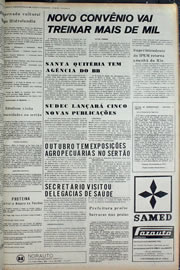 Página do jornal Correio do Ceará de setembro de 1974