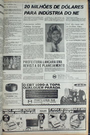 Página do jornal Correio do Ceará de setembro de 1974