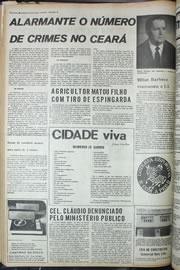 Página do jornal Correio do Ceará de outubro de 1974