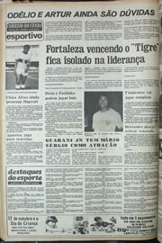 Página do jornal Correio do Ceará de outubro de 1974