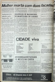 Página do jornal Correio do Ceará de outubro de 1974