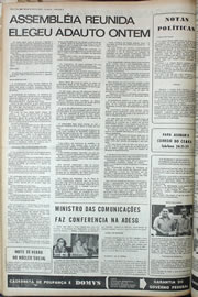 Página do jornal Correio do Ceará de outubro de 1974