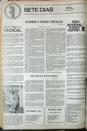 Página do jornal Correio do Ceará de outubro de 1974