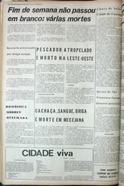 Página do jornal Correio do Ceará de outubro de 1974