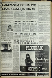 Página do jornal Correio do Ceará de outubro de 1974