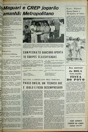 Página do jornal Correio do Ceará de outubro de 1974