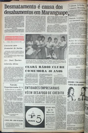 Página do jornal Correio do Ceará de outubro de 1974