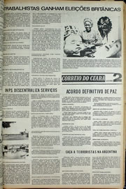 Página do jornal Correio do Ceará de outubro de 1974
