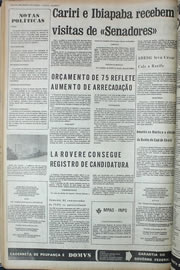 Página do jornal Correio do Ceará de outubro de 1974