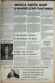 Página do jornal Correio do Ceará de outubro de 1974