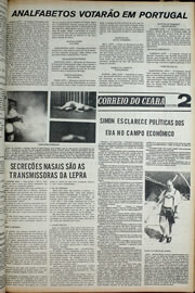 Página do jornal Correio do Ceará de outubro de 1974