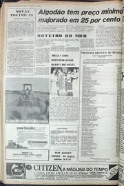 Página do jornal Correio do Ceará de outubro de 1974