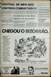 Página do jornal Correio do Ceará de outubro de 1974