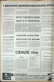 Página do jornal Correio do Ceará de outubro de 1974