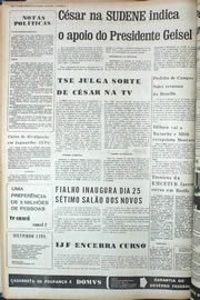 Página do jornal Correio do Ceará de outubro de 1974