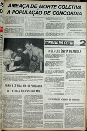 Página do jornal Correio do Ceará de outubro de 1974