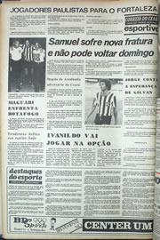 Página do jornal Correio do Ceará de outubro de 1974