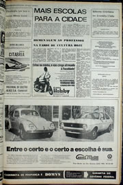 Página do jornal Correio do Ceará de outubro de 1974