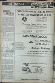 Página do jornal Correio do Ceará de outubro de 1974