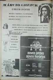 Página do jornal Correio do Ceará de outubro de 1974