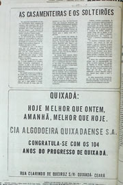 Página do jornal Correio do Ceará de outubro de 1974
