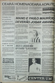Página do jornal Correio do Ceará de outubro de 1974