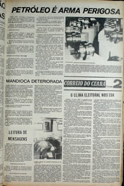 Página do jornal Correio do Ceará de outubro de 1974