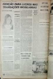 Página do jornal Correio do Ceará de janeiro de 1975