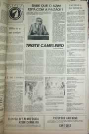 Página do jornal Correio do Ceará de janeiro de 1975