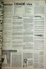 Página do jornal Correio do Ceará de janeiro de 1975