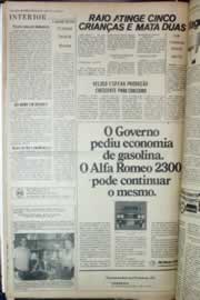 Página do jornal Correio do Ceará de janeiro de 1975