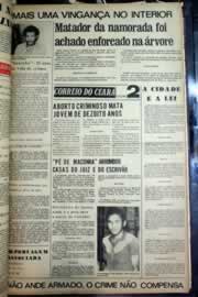 Página do jornal Correio do Ceará de janeiro de 1975