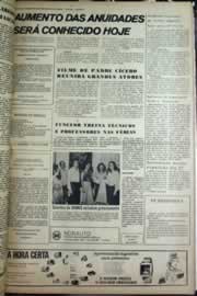Página do jornal Correio do Ceará de janeiro de 1975