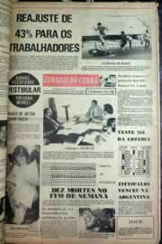 Página do jornal Correio do Ceará de janeiro de 1975