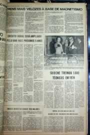 Página do jornal Correio do Ceará de janeiro de 1975