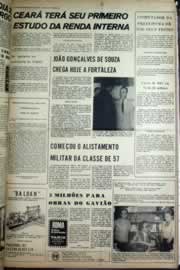 Página do jornal Correio do Ceará de janeiro de 1975