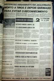 Página do jornal Correio do Ceará de janeiro de 1975