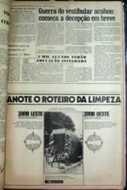 Página do jornal Correio do Ceará de janeiro de 1975