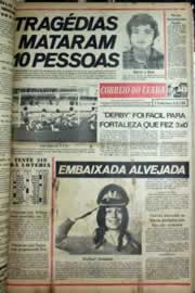 Página do jornal Correio do Ceará de janeiro de 1975