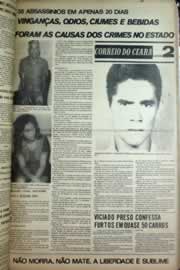 Página do jornal Correio do Ceará de janeiro de 1975