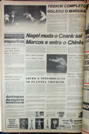 Página do jornal Correio do Ceará de janeiro de 1975