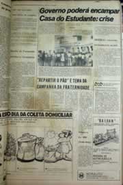 Página do jornal Correio do Ceará de janeiro de 1975