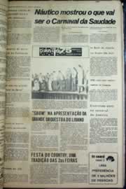 Página do jornal Correio do Ceará de janeiro de 1975