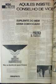 Página do jornal Correio do Ceará de janeiro de 1975