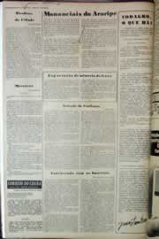 Página do jornal Correio do Ceará de janeiro de 1975