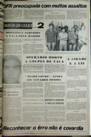 Página do jornal Correio do Ceará de março de 1975