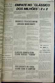 Página do jornal Correio do Ceará de março de 1975