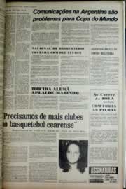 Página do jornal Correio do Ceará de março de 1975