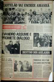 Página do jornal Correio do Ceará de março de 1975