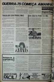 Página do jornal Correio do Ceará de abril de 1975